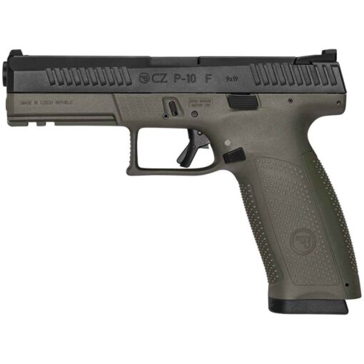 cz p 10 f 9mm luger 45in blackod green pistol 191 rounds 1542985 1